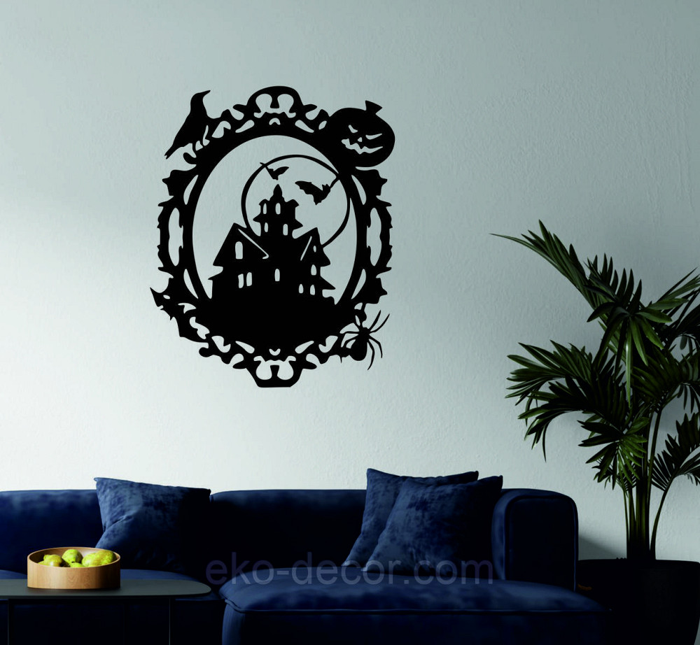 Декоративное настенное Панно «Замок», Декор на стену 110*89 см, Черный Киев - изображение 2