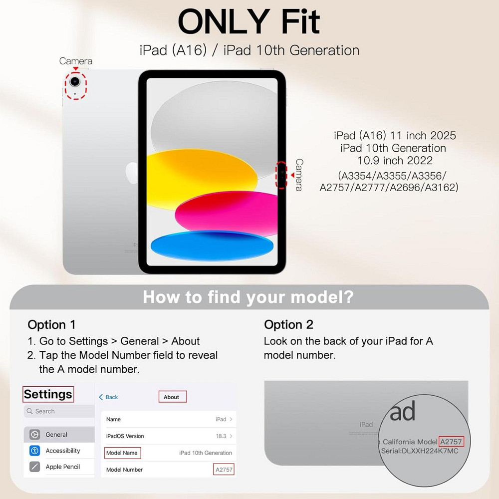 Захисний магнітний чохол-книжка для iPad (A16) 11-го/10-го покоління (2025/2022) A3354 / A3355 / A2696 / A2757 / A2777 Дніпро - фото 5