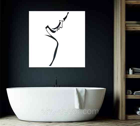 Декоративне настінне Панно «Сілует жінки», Декор на стіну 50*50 см, Білий Київ