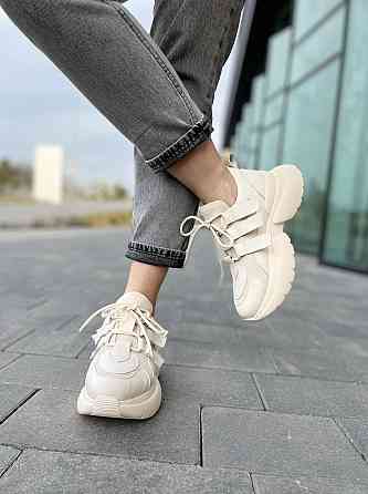 M.KRAFT Кросівки жіночі M.KRAFT 21042 бежеві (весна-осінь, шкіра+замша натуральна) (5012) Коломия