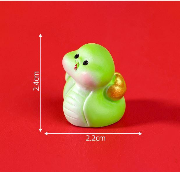 Зелена змія мініатюра 2.4 х 2 см для мінісаду та мікроландшафту No 7 Одеса - фото 1