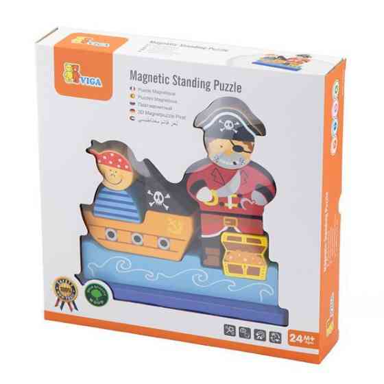 Магнітний вертикальний пазл Viga Toys Пірат (50077) Харків
