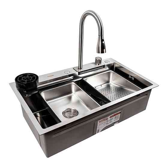 PLATINUM Кухонна мийка нержавійка CM 75*46A Platinum Handmade "Водоспад" Киев