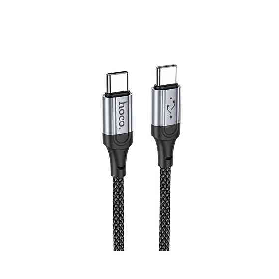 Кабель Type-C HOCO X102 3A, 1m, nylon, aluminum connectors, Black 6942007608787 Одеса