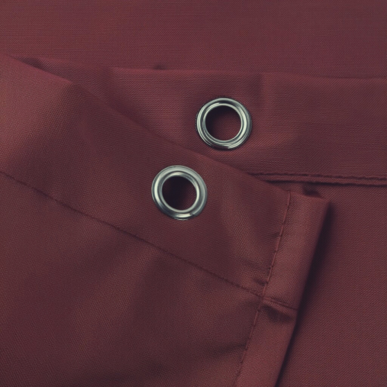 Шторка для ванної та душу з кільцями 180x180 см водостійка, шторка для ванної кімнати з гачками, PEVA, однотонна бордова Кам'янець-Подільський