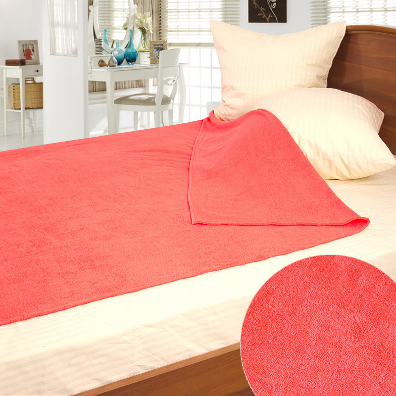 Простынь махровая полуторная 200×140 абрикосовая Киев - изображение 1