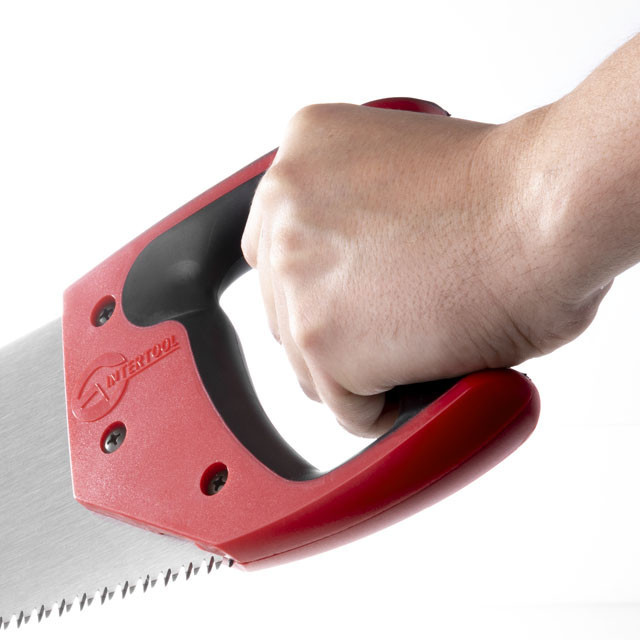 Ножівка по деревині, 450 мм, з гартованим зубом, потрійне заточування, 7 зуб/дюйм INTERTOOL HT-3105 Київ - фото 5