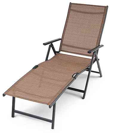 Садовий шезлонг з алюмінієвою рамою Di Volio Bolzano коричневий Киев