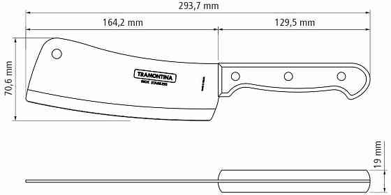 Ніж-сікач кухарський Tramontina Polywood, 150 мм (6710927) Київ