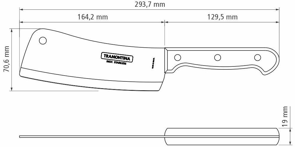 Ніж-сікач кухарський Tramontina Polywood, 150 мм (6710927) Київ - фото 2