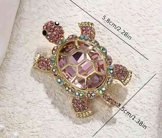 Брошка "Черепашка" Рожевий (0225) Сміла