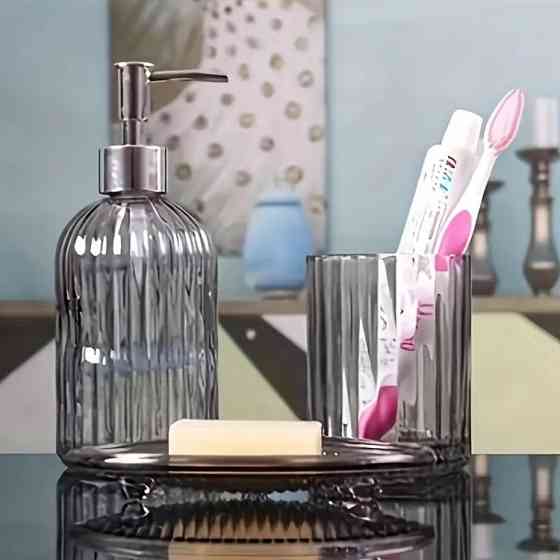 Набор для ванной комнаты Glass из 3-х предметов стекло Винница