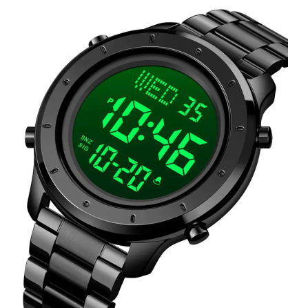 Чоловічий наручний електронний годинник Skmei 1864 (Чорний з браслетом) Вінниця