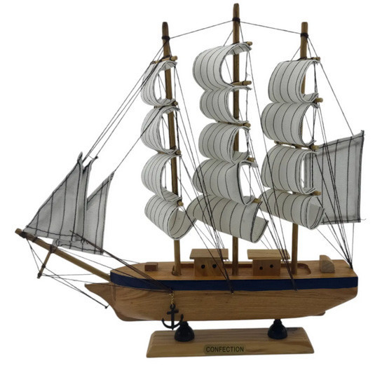 Вітрильник сувенірний дерев'яний Київ - фото 1