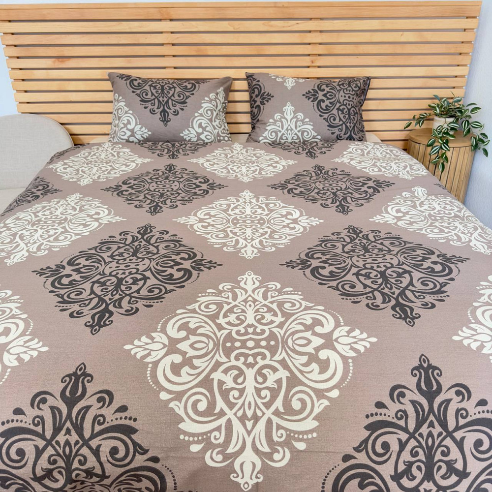 Постельное белье бязь Евро Орнамент 100% хлопок YouStar (Коричневый) Сумы - изображение 1