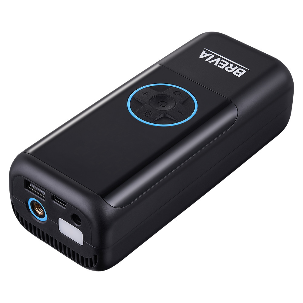 Компрессор портативный Brevia 3в1 10Атм 21л/мин 6000mAh с LED-фонарем и автостопом + PowerBank Львов - изображение 1