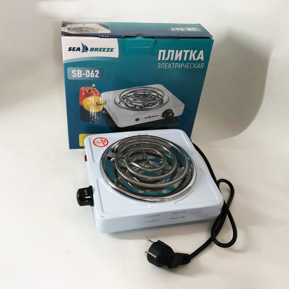 Електрична плита для приготування їжі Sea Breeze SB-062 1000 Вт, Портативна переносна плита CU-83 Івано-Франківськ - фото 7