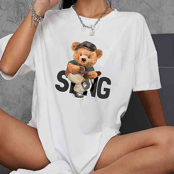 Футболка женская с принтом  46 Белая 2664084121 Днепр