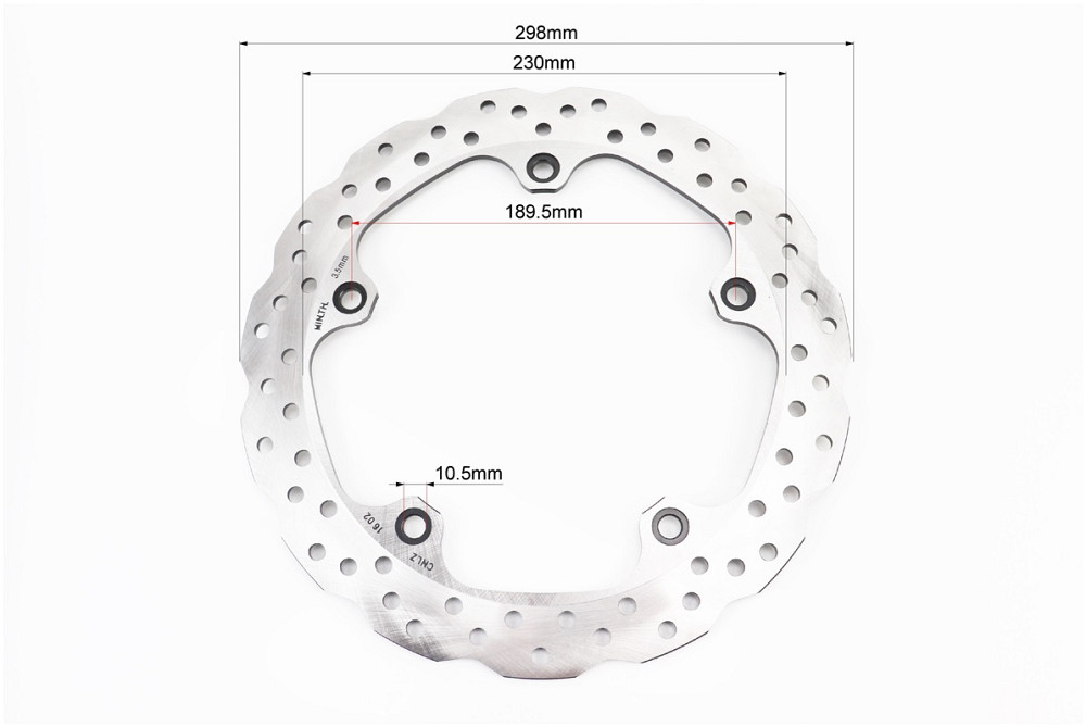 Loncin LX650DS/LX650-2A Диск гальмівний передній D-298mm Київ - фото 2