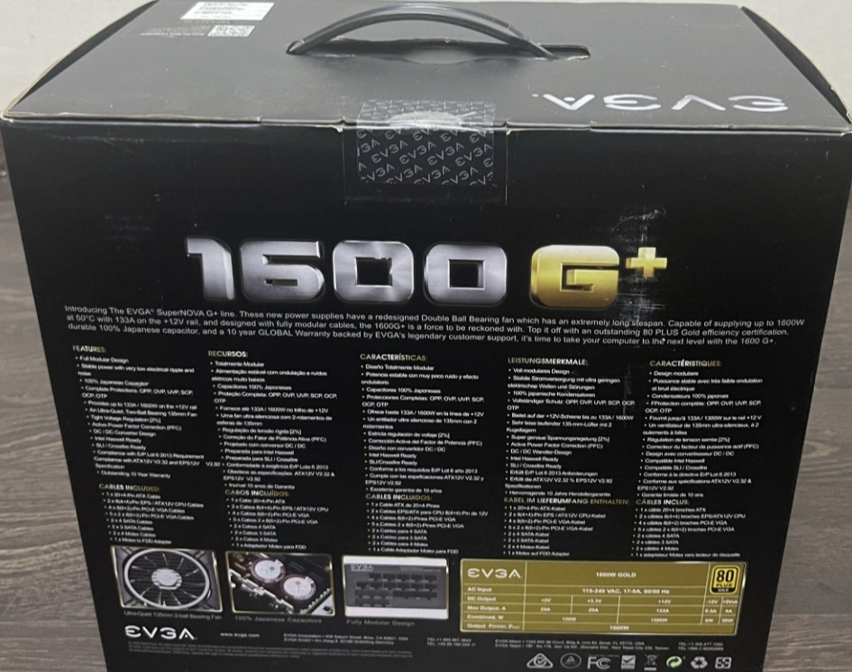 Блок — Живлення: EVGA Supernova 1600G+.Новий Київ - фото 1