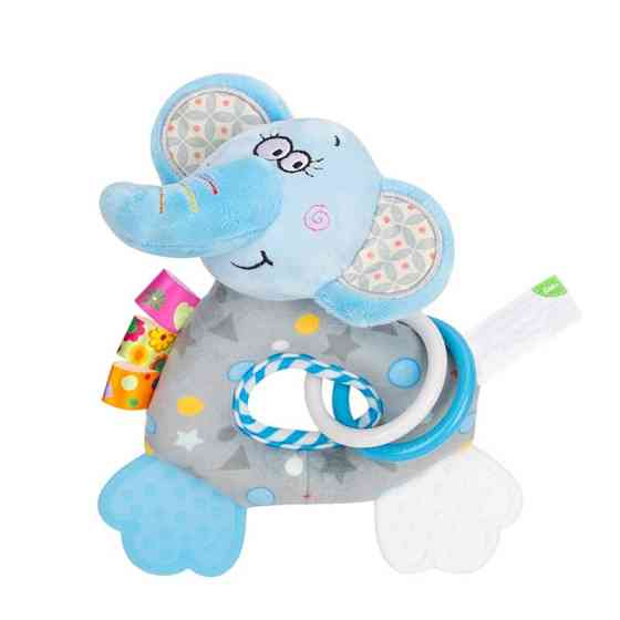 Погремушка H168251-3ABC животные мягкая с прорезываетелем 18*5*15 Слоник Винница