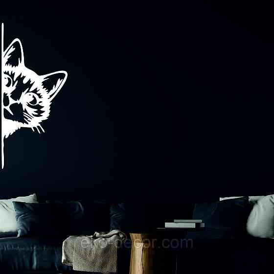 Декоративне настінне 3D Панно «Кіт» Декор на стіну з об'ємом (ціна за 1 шт) Київ