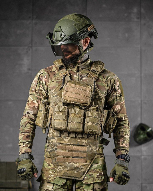 Плитоноска 4 швидкі скидання з напашником Cordura піксель ДЛ63965 Одеса - фото 1