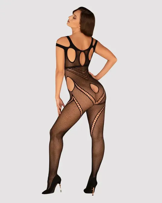Бодістокінг Obsessive Bodystocking G322 S/M/L, фантасмагорично-силуетний крій Львів - фото 4