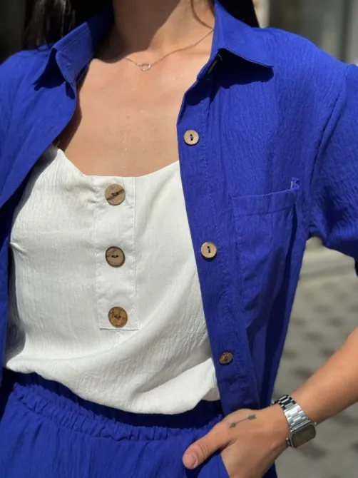 Женский летний костюм Рубашка из трёх частей Футболка Футболка Шёлковый креповый жнец Одесса - изображение 16