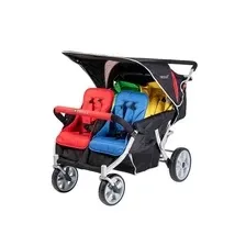 Дитяча коляска BabyTrold Trille Quadro Wózek do żłobka 4 osobowy kolorowy + silnik z napędem Київ - фото 1