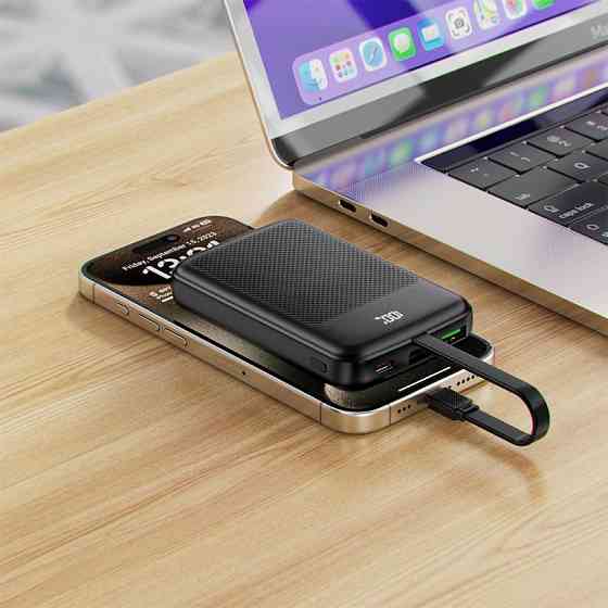 Зовнішній акумулятор ACEFAST M13 PD22.5W power bank with cable 10000mAh Black Київ
