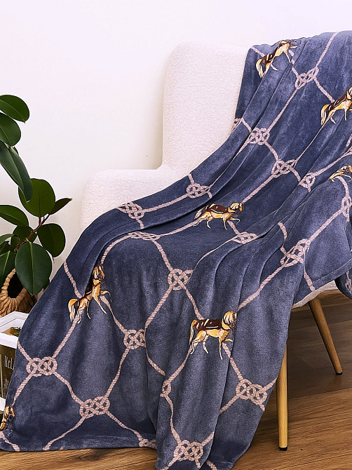 Ecotton Плед Ecotton 150х220 см із мікрофібри Well Soft Канат синій Киев - изображение 3
