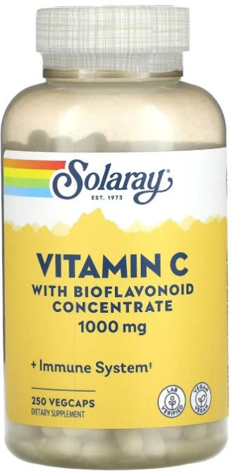 Вітамін С (аскорбінова кислота) Solaray Vitamin C 1000 мг 250 капс Київ - фото 1