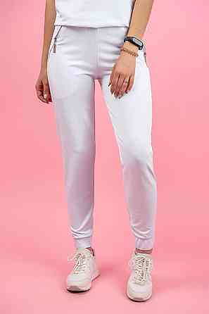 Штани жіночі, білі,сірі, молочни з кишенями на блискавці, топ Крохатушка одяг Київ