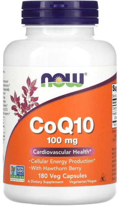 Коэнзим Q10 с ягодами боярышника 100 мг Now Foods CoQ10 180 капс Киев - изображение 1
