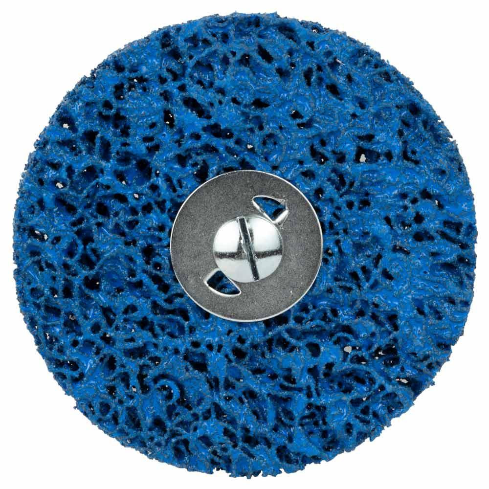 Круг зачисний із нетканого абразиву (корал) Ø 100 мм з тримачем синій середня жорсткість SIGMA (9175231) Київ - фото 2