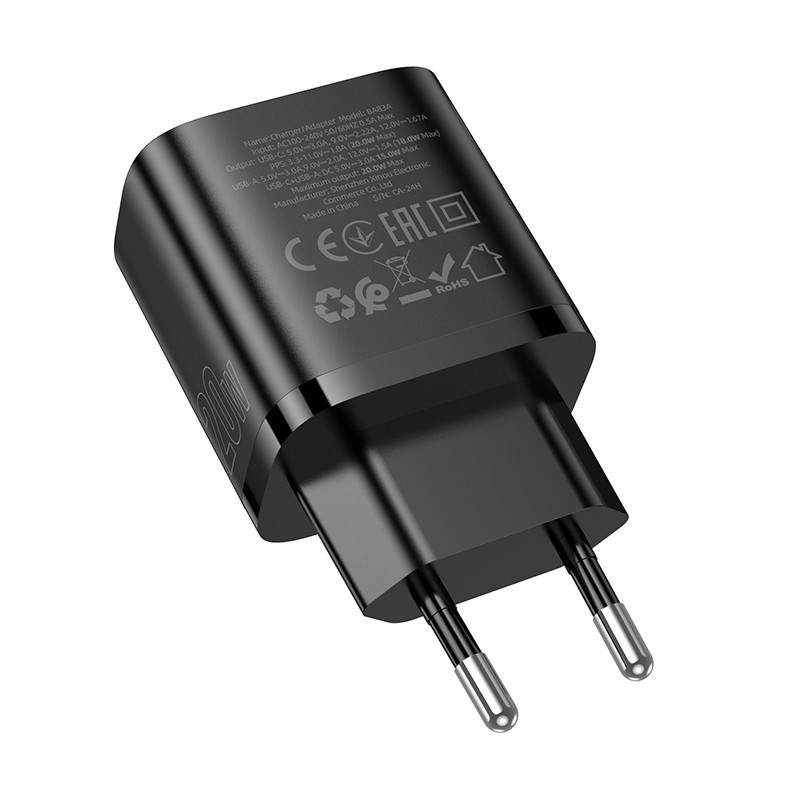 Зарядное устройство BOROFONE BA83A Flare Star 20W черное Киев - изображение 2