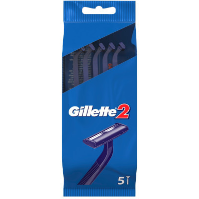 Бритва Gillette 2 одноразовая 5 шт. (3014260282684/3014260287030) Винница - изображение 1