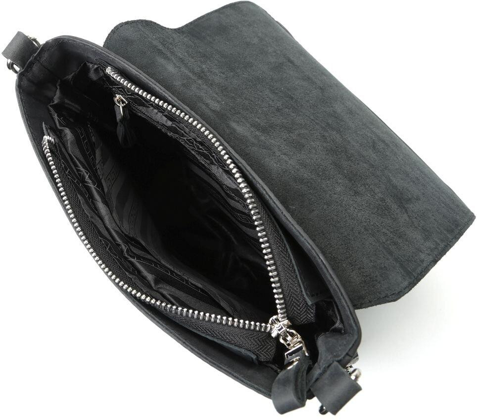 Сумка SHVIGEL 11017 из винтажной кожи Черная Киев - изображение 7