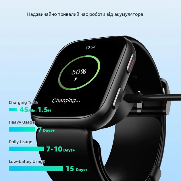 Смарт-годинник YHE BP Doctor Pro Black: розумний фітнес-годинник із запатентованою манжетою тонометра, AMOLED, Android/iOS Київ - фото 10