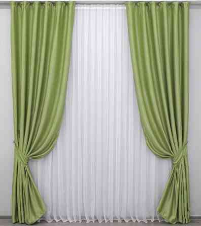 Шторная ткань лен-софт однотонный, коллекция 