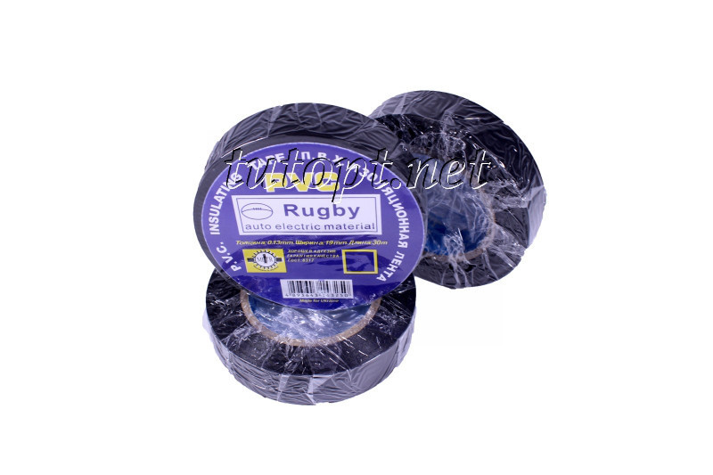 Изолента  Rugby / PVC / 30м черная (реальный метраж меньше) Днепр - изображение 1
