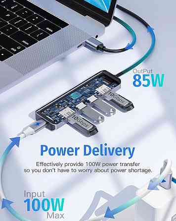 Концентратор Type-C FORIDA (Super Speed 10Gbps) Луцк