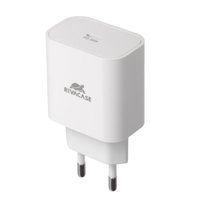 Зарядний пристрій RivaCase 1xUSB Type-C PD 20 Вт кабель Type-C white (PS4101 WD4 (White)) Вінниця - фото 4