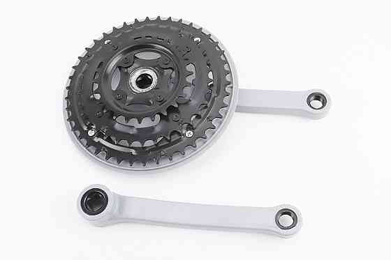 Шатуни "квадрат" 170мм, 42.34.24T MTB, сіро-сині GR 02 (вузький), (можливі потертості) Київ