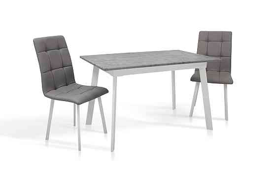 Стіл Етна 120(+40)*75 білий метал/мрамор світл Киев