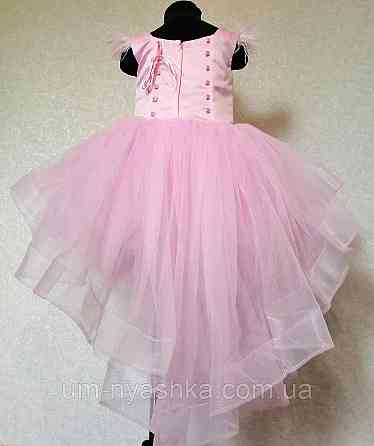Дитяча сукня видовжене ззаду рожева 116-128 Кривий Ріг