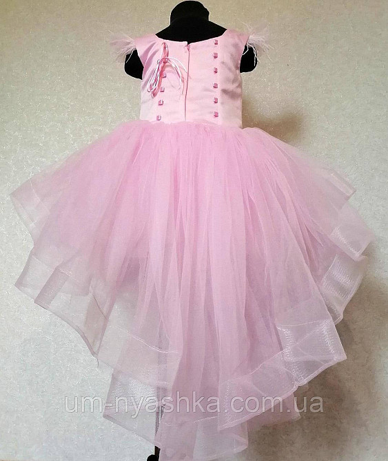 Дитяча сукня видовжене ззаду рожева 116-128 Кривий Ріг - фото 4