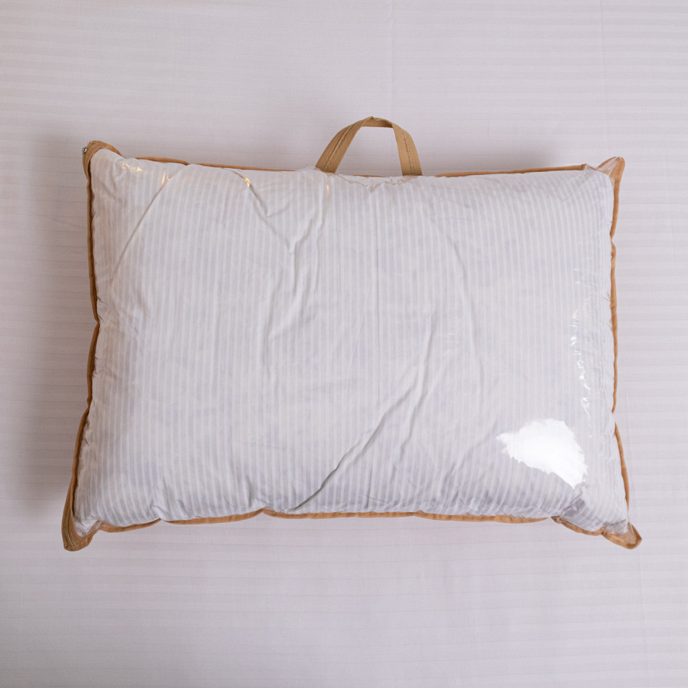 Подушка пуховая YouStar 50% пух 50% перо Тик полоска - упругая 40x60 см (Белый) с сумкой-чехлом Сумы - изображение 5
