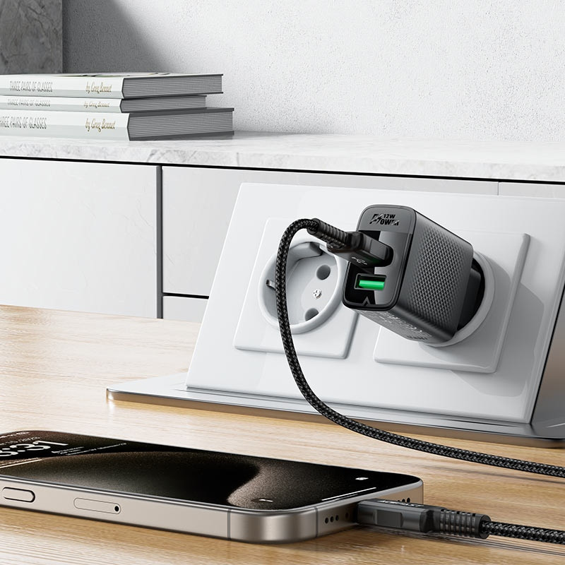 Зарядний пристрій 2xUSB 12W (USB-Ax2) A86 Black Acefast Винница - изображение 7